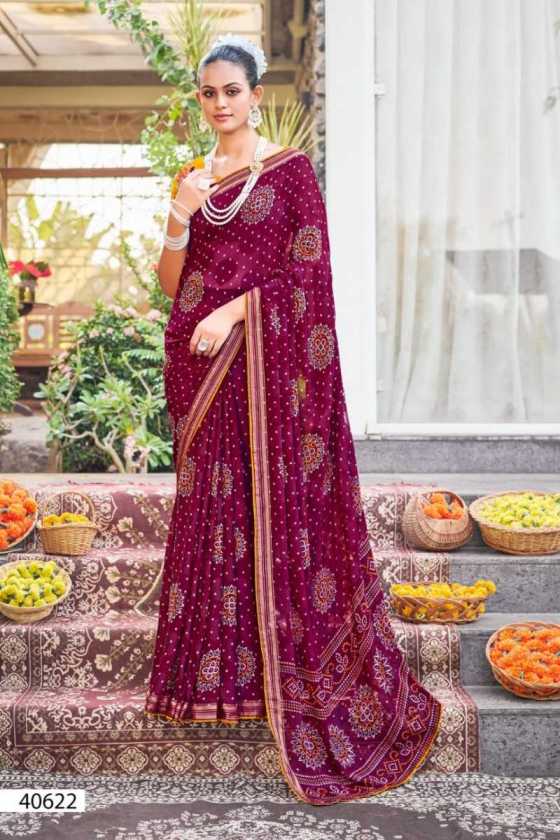 5D-DESIGNER-HASTI-2-GEORGETTE-JACQUARD-BUTTA-WEAVING-BORDER-BRIGHT-PRINT-BANDHEJ-WITH-EMBROIDERY-WORK-BLOUSE-SAREE-CATALOGUE-5