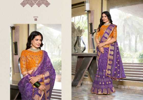 5D-DESIGNER-PURE-COTTON-BUTTA-PRINT-WITH-WEAVING-BORDER-AND-WORK-BLOUSE-WITH-BELT-SAREE-CATALOGUE-3