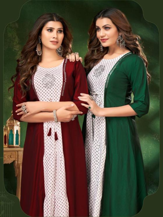 AANCHI-KURTIS-NIRSHRAT-LIVA-REYON-WITH-RANGEELA-SILK-PRINTED-INNER-WITH-ATTACH-DIAMOND-WORK-FULL-COAT-DESIGNER-KURTI-CATALOGUE-6