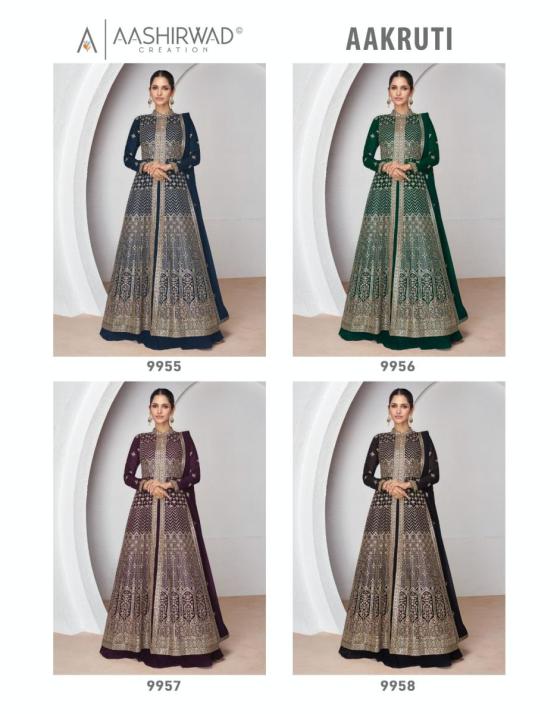 AASHIRWAD-AAKRUTI-REAL-GEORGETTE-TOP-SKIRT-AND-DUPATA-FREE-SIZE-STITCH-DESIGNER-DRESS-CATALOGUE-10