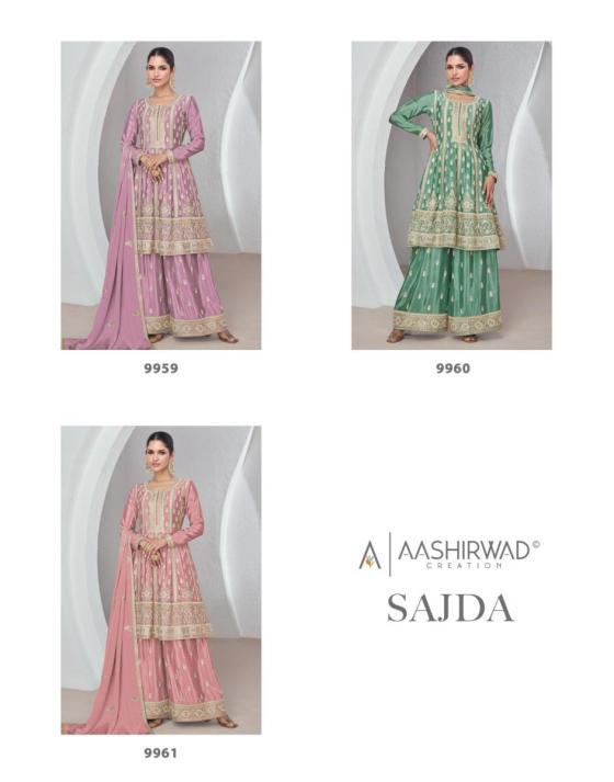 AASHIRWAD-CREATION-SAJDA-PREMIUM-CHINNON-SILK-FREE-SIZE-STITCHED-KURTI-PLAZZO-DUPATTA-CATALOGUE-1