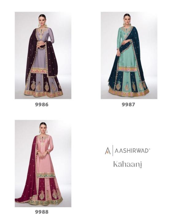 AASHIRWAD-KAHAANI-SERIES-9986-TO-9988-PREMIUM-SILK-TOP-AND-SKIRT-WITH-PREMIUM-SILK-DUPATTA-FREE-STITCHED-DRESS-CATALOGUE-13