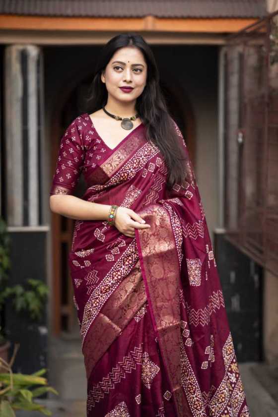 AKRUTI-FASHION-BEST-SELLER-AK-BATIK-BANDANI-SOFT-COTTON-CRAPE-SAREE-WITH-BATIK-BENDEZ-STYLE-PRINT-WITH-ZARI-WOVWN-JACQUARD-BORDER-SAREE-CATALOGUE-12