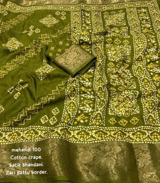 AKRUTI-FASHION-BEST-SELLER-AK-BATIK-BANDANI-SOFT-COTTON-CRAPE-SAREE-WITH-BATIK-BENDEZ-STYLE-PRINT-WITH-ZARI-WOVWN-JACQUARD-BORDER-SAREE-CATALOGUE-21