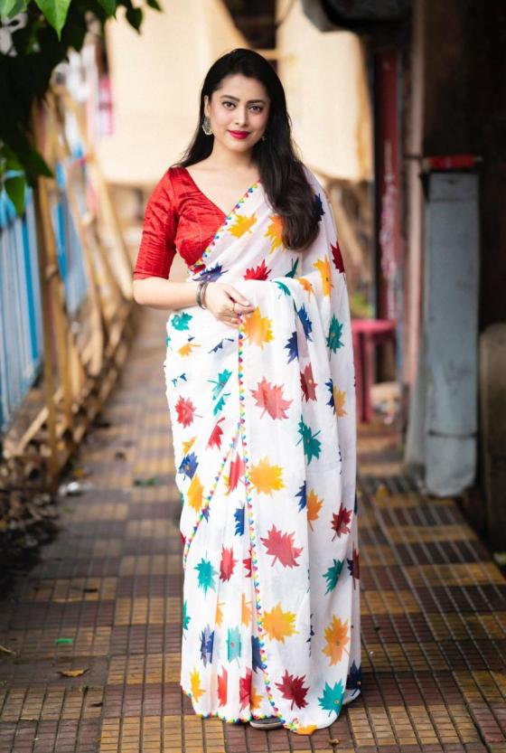 AKRUTI-FASHION-MAPPLE-GEORGETTE-SOFT-GEORGETTE-PRINTED-SAREE-WITH-MULTI-COLOUR-ON-MAPPLE-DESIGN-AND-MIRROR-WORK-FANCY-SAREE-WITH-SEQUINS-BLOUSE-SAREE-CATALOGUE-11