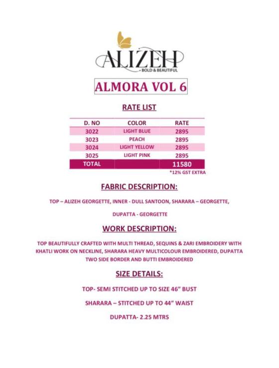 ALIZEH-OFFICIAL-ALMORA-VOL-6-GEORGETTE-INNER-SANTOON-SHARARA-TO-BRIGHTEN-UP-YOUR-OCCASION-SHARARA-DRESS-MATERIAL-CATALOGUE