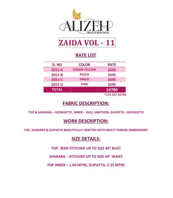 ALIZEH-OFFICIAL-ZAIDA-VOL-11-GEORGETTE-INNER-AND-DULL-SANTOON-DUPATTA-GEORGTTE-FABRIC-BEAUTIFUL-TOP-SHARARA-CATALOGUE-1