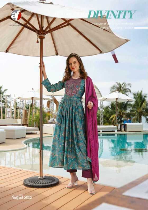 ANJU-FASHION-OUTLOOK-VISCOSE-BLENDED-HIGH-SLIT-EMBROIDERY-WITH-HAND-MIRROR-WORK-KURTI-PANT-WITH-DUPATTA-CATLOG-12