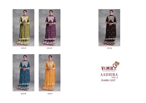 ARIHANT-VAMIKA-AADHIRA-VOL-9-D.NO-1111F-TO-1111J-PURE-REYON-VISCOSE-FABRIC-WITH-HEAVY-LAKHNAVI-EMBROIDERY-HEAVY-DESIGNER-KURTI-PAN-DUPATTA-CATALOGUE-1