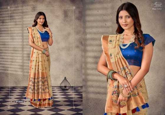 AURA-IDHAYA-COTTON-SOFT-COTTON-WITH-CONTRAST-BLOUSE-SAREE-CATALOGUE-12