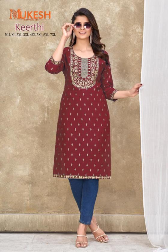 BANWERY-KEERTHI-MAGIC-SLUB-EMBROIDERY-NACK-WITH-LACE-FOIL-PRINT-KURTI-CATALOGUE-11