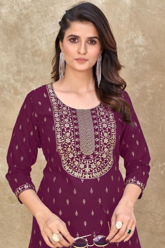 BANWERY-KEERTHI-MAGIC-SLUB-EMBROIDERY-NACK-WITH-LACE-FOIL-PRINT-KURTI-CATALOGUE-2