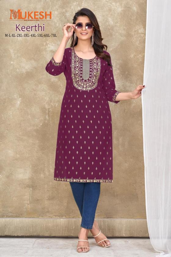 BANWERY-KEERTHI-MAGIC-SLUB-EMBROIDERY-NACK-WITH-LACE-FOIL-PRINT-KURTI-CATALOGUE-3