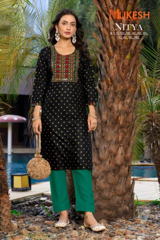 BANWERY-NITYA-RAYON-GOLD-PRINT-NECK-EMBROISERY-WORK-WITH-LACE-BEAUTIFUL-KURTI-CATALOUGE-10