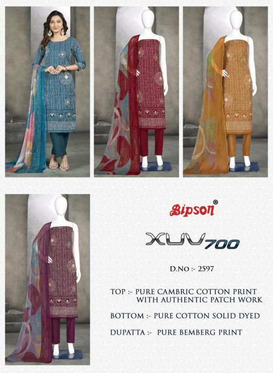 BIPSON-FACTORY-OUTLET-XUV-2597-PURE-CAMBRIC-COTTON-PRINT-WITH-AUTHENTIC-PATCH-WORK-DRESS-MATERIAL-CATALOGUE-1