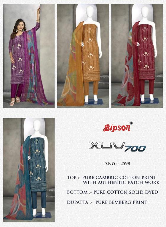 BIPSON-FACTORY-OUTLET-XUV-2598-PURE-CAMBRIC-COTTON-PRINT-WITH-AUTHENTIC-PATCH-WORK-DRESS-MATERIAL-CATALOGUE-1