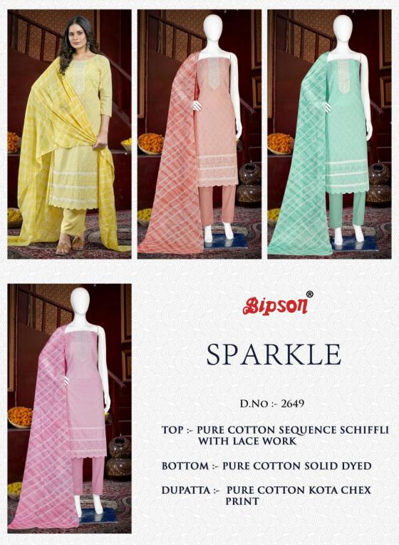 BIPSON-PRINTS-SPARKLE-2649-PURE-COTTON-SEQUENCE-SCHIFFLI-WITH-LACE-WORK-WITH-PURE-COTTON-KOTA-CHEX-PRINT-AND-SOLID-DYED-DUPATTA-PANT-DRESS-MATERIAL-CATALOGUE