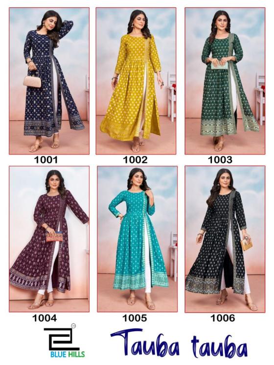 BLIE-HILLS-TAUBA-TAUBA-RAYON-14-KG-FOIL-PRINT-SIDE-CUT-BEAUTIFUL-KURTI-CATALOGUE-2