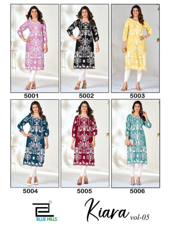 BLUE-HILS-KIARA-VOL-5-RAYON-14-KG-WITH-LUCKHNAVI-WORK-BALLOON-SLEEVES-LOOK-WITH-WORK-KURTI-CATALOGUE-1