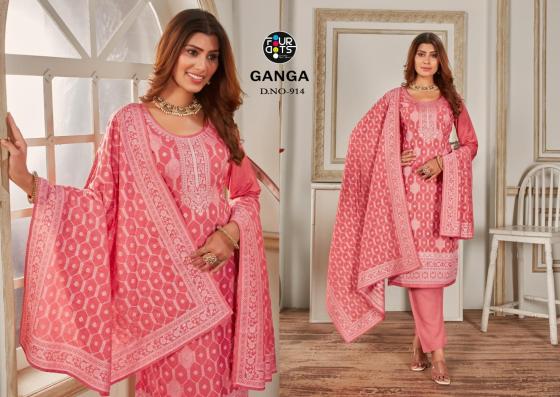 FOURDOTS-GANGA-PURE-MUSLIN-LAKHNAVI-JECQURAD-DRESS-MATERIAL-CATALOGUE-2