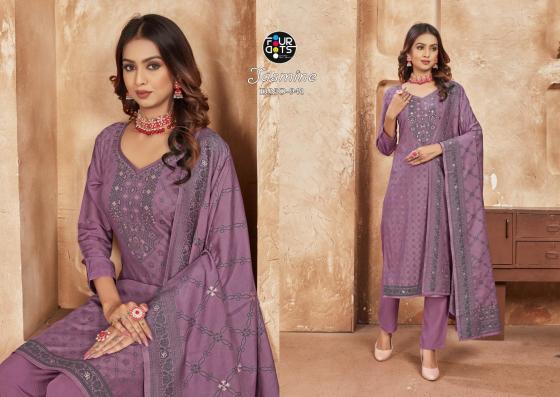 FOURDOTS-JASMINE-MUSLIN-LAKHNAVI-JACQUARD-DRESS-MATERIAL-CATALOGUE-2