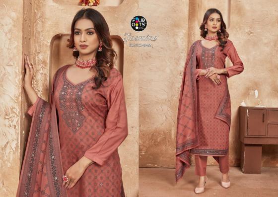 FOURDOTS-JASMINE-MUSLIN-LAKHNAVI-JACQUARD-DRESS-MATERIAL-CATALOGUE-3