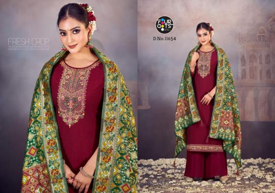 FOURDOTS-LOREN-EDITION-2-TISSUE-SIMAR-SILK-WITH-WORK-AND-PURE-SILK-BOTTOM-AND-HEAVY-MINAKARI-JACQAURD-SILK-DUPATTA-DRESS-MATERIAL-CATALOGUE-1