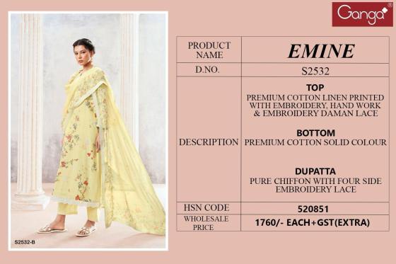 GANAGA-EMINE-2532-PREMIUM-COTTON-LINEN-PRINTED-WITH-EMNROIDERY-HAND-WORK-EMBROIDERY-DAMAN-LACE-DRESS-MATERIAL-CATALOGUE-10