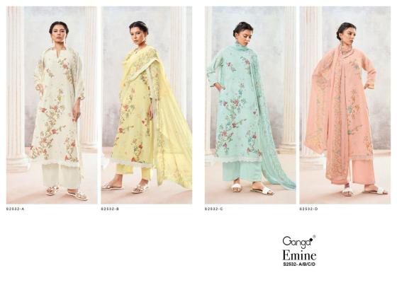 GANAGA-EMINE-2532-PREMIUM-COTTON-LINEN-PRINTED-WITH-EMNROIDERY-HAND-WORK-EMBROIDERY-DAMAN-LACE-DRESS-MATERIAL-CATALOGUE-11