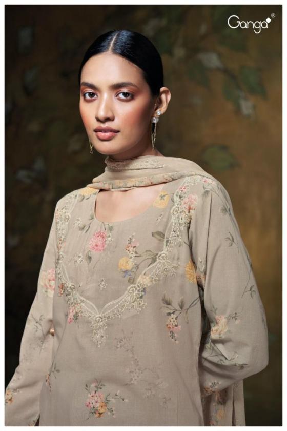 GANGA-AGAMYA-2657-PREMIUM-SPUN-LINEN-JACQAURD-PRINTED-WITH-EMBROIDERY-EMB-LACE-DAMAN-SOLID-10