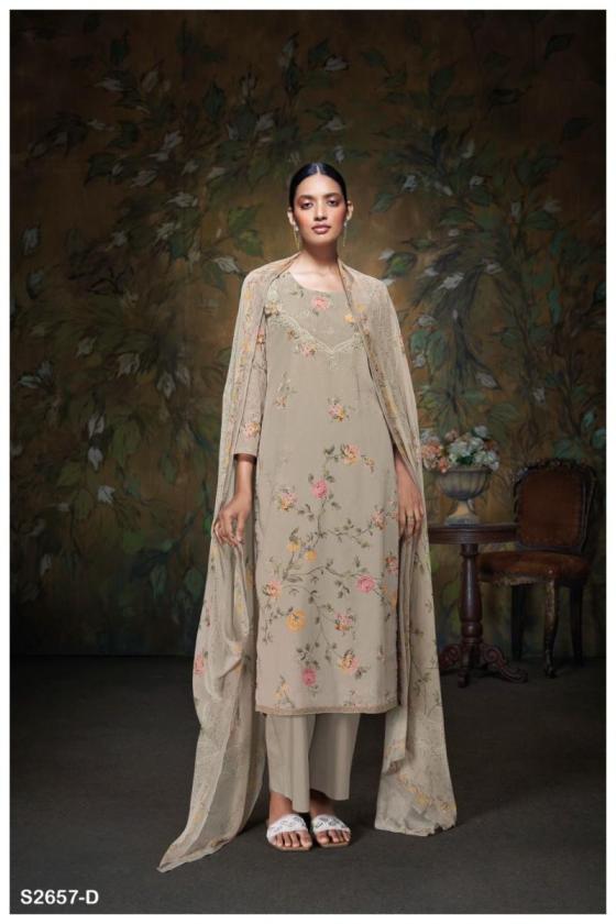 GANGA-AGAMYA-2657-PREMIUM-SPUN-LINEN-JACQAURD-PRINTED-WITH-EMBROIDERY-EMB-LACE-DAMAN-SOLID-9