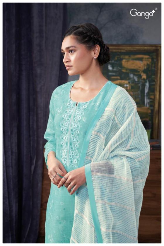 GANGA-ANVIKA-2597-PREMIUM-COTTON-LINEN-PRINTED-WITH-EMBROIDERY-AND-COTTON-GPO-LACE-BORDER-AND-2