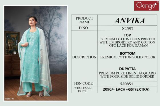 GANGA-ANVIKA-2597-PREMIUM-COTTON-LINEN-PRINTED-WITH-EMBROIDERY-AND-COTTON-GPO-LACE-BORDER-AND-9