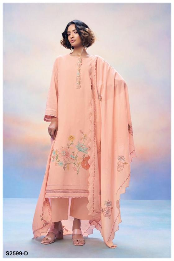 GANGA-ANWITA-2599-PREMIUM-VOIL-SOLID-COLOUR-WITH-EMBROIDERY-HAND-WORK-AND-COTTON-LACE-FOR-SLEEVE-AND-DAMAN-AND-3