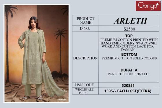 GANGA-ARLETH-2580-PREMIUM-COTTON-PRINT-WITH-HAND-EMBROIDERY-SWAROSKI-WORK-AND-LACE-FOR-DAMAN-1