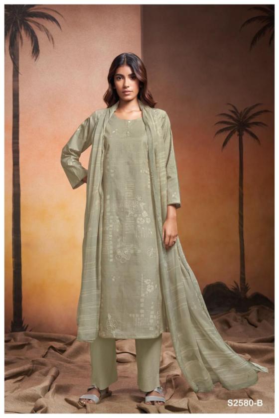 GANGA-ARLETH-2580-PREMIUM-COTTON-PRINT-WITH-HAND-EMBROIDERY-SWAROSKI-WORK-AND-LACE-FOR-DAMAN-6