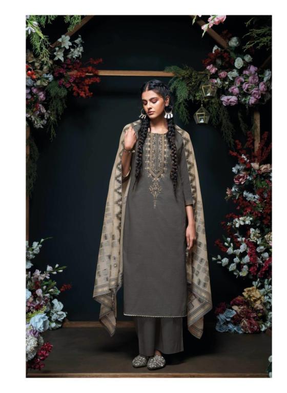 GANGA-ASHINA-PREMIUM-PRINTED-WITH-EMBROIDERY-AND-READY-LACE-ON-DAMAN-DRESS-MATERIAL-CATALOGUE-3