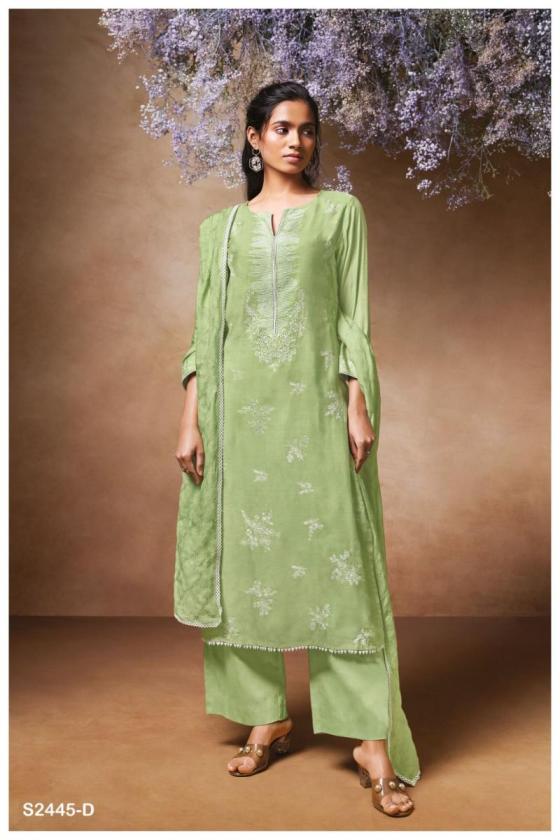 GANGA-BROOK-2445-PREMIUM-BEMBERG-SILK-SOLID-WITH-EMBROIDERY-HAND-WORK-COTTON-LACE-AND-2