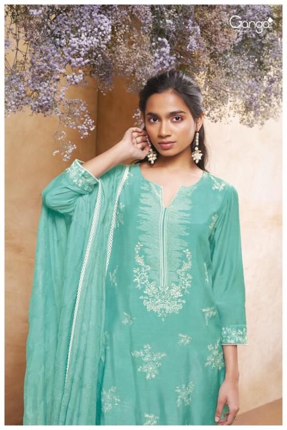 GANGA-BROOK-2445-PREMIUM-BEMBERG-SILK-SOLID-WITH-EMBROIDERY-HAND-WORK-COTTON-LACE-AND-9