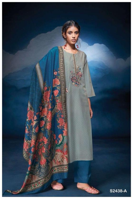 GANGA-DELLA-2438-PREMIUM-COTTON-PRINTED-WITH-EMBROIDERY-AND-COTTON-LACE-FOR-DAMAN-AND-SLEEVE-DRESS-MATTERIAL-CATALOGUE-5