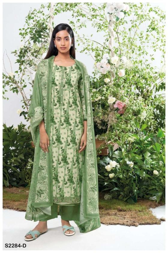 GANGA-ELKIN-2284-PREMIUM-COTTON-PRINTED-WITH-EMBROIDERY-BUTTON-WORK-DRESS-MATTERIAL-CATALOGUE-4