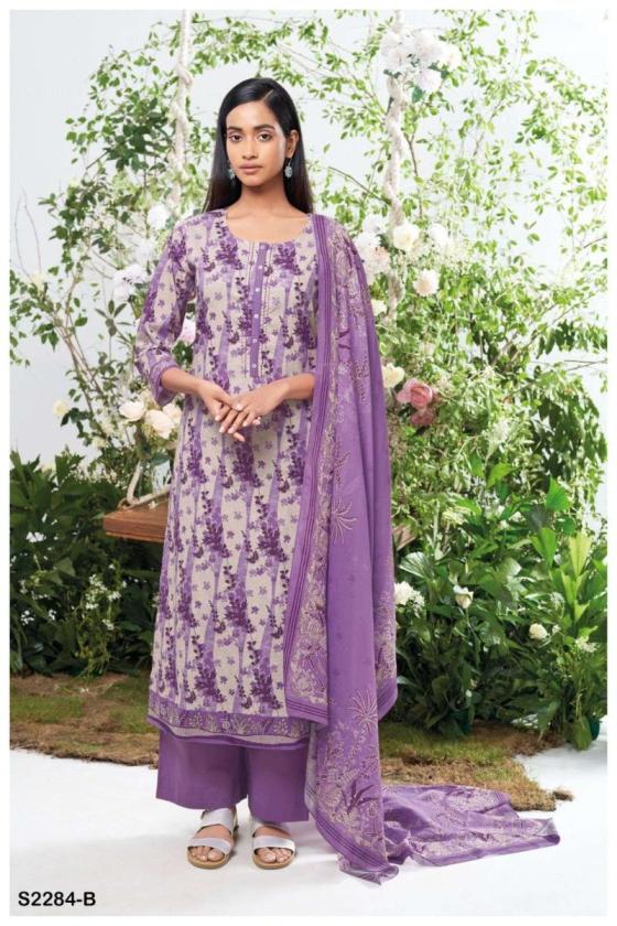 GANGA-ELKIN-2284-PREMIUM-COTTON-PRINTED-WITH-EMBROIDERY-BUTTON-WORK-DRESS-MATTERIAL-CATALOGUE-8