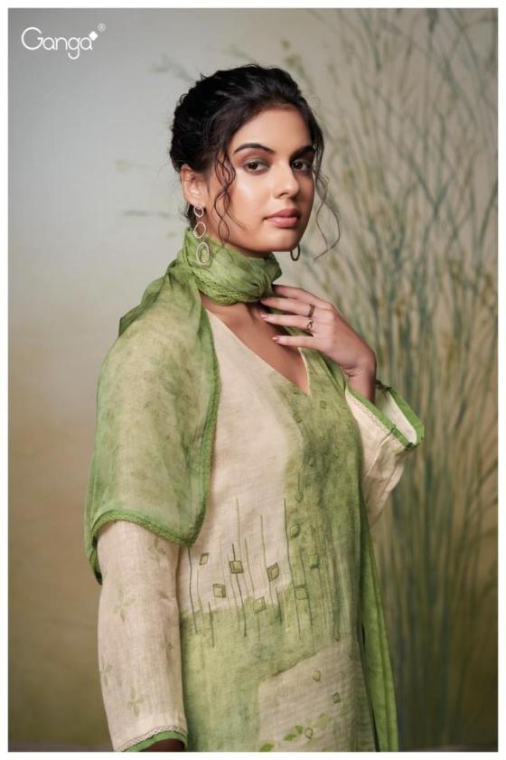 GANGA-EMILIANA-2655-PREMIUM-PURE-LINEN-PRINTED-WITH-EMBROIDERY-AND-READY-LACE-FOR-DMAN-COTTON-8