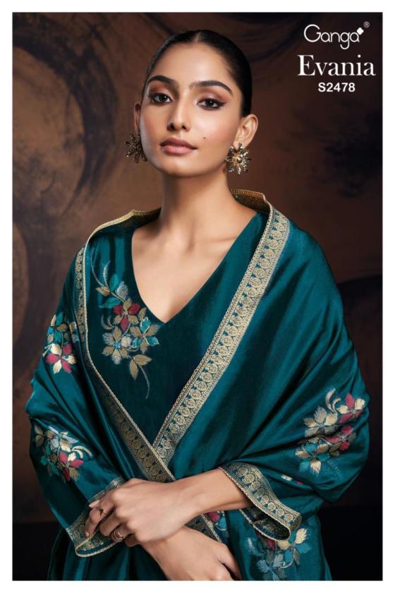 GANGA-EVANIA-2478-PREMIUM-VISCOSE-WOVEN-SILK-JACQUARD-WITH-HAND-WORK-AND-READY-LACE-ON-DAMAN-DRESS-MATERIAL-CATALOGUE-16