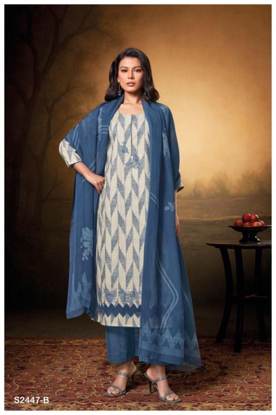 GANGA-HUMSIHA-2447-COTTON-DIGITAL-PRINTED-WITH-EMBROIDERY-CUTWORK-AND-SOLID-BORDER-ON-DAMAN-BEAUTIFUL-DRESS-MATERIAL-CATALOGUE-8