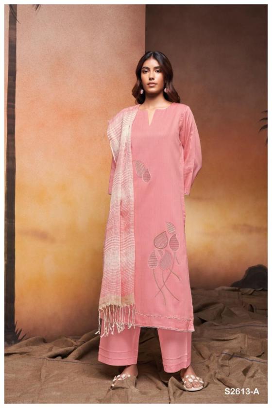 GANGA-KAHLANI-2613-PREMIUM-COTTON-PATTERN-SOLID-WITH-EMBROIDERY-HAND-WORK-WITH-COTTON-SOLID-PURE-LINEN-JACQUARD-BOTTOM-DUPATTA-DRESS-MATERIAL-CATALOGUE-1