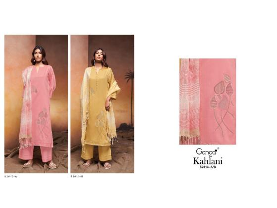 GANGA-KAHLANI-2613-PREMIUM-COTTON-PATTERN-SOLID-WITH-EMBROIDERY-HAND-WORK-WITH-COTTON-SOLID-PURE-LINEN-JACQUARD-BOTTOM-DUPATTA-DRESS-MATERIAL-CATALOGUE-4