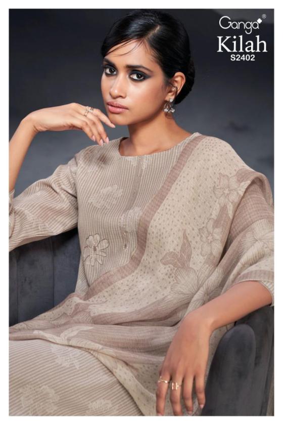 GANGA-KAILAH-2402-PEMIUM-COTTON-LINEN-PRINTED-WITH-EMBROIDERY-COTTON-LACE-DRESS-MATERIAL-CATALOGUE-9