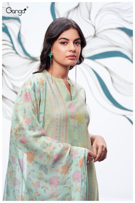 GANGA-LAKELYN-2612-PREMIUM-WOVEN-JAQUARD-SOLID-WITH-PURE-CHIFFON-WITH-COTTON-LACE-DUPATTA-DRESS-MATERIAL-CATALOGUE-4