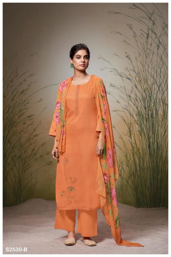 GANGA-MADALYN-2530-PREMIUM-COTTON-SILK-SOLID-WITH-EMBROIDERY-AND-EM-LACE-ON-DAMAN-DRESS-MATERIAL-CATALOGUE-7